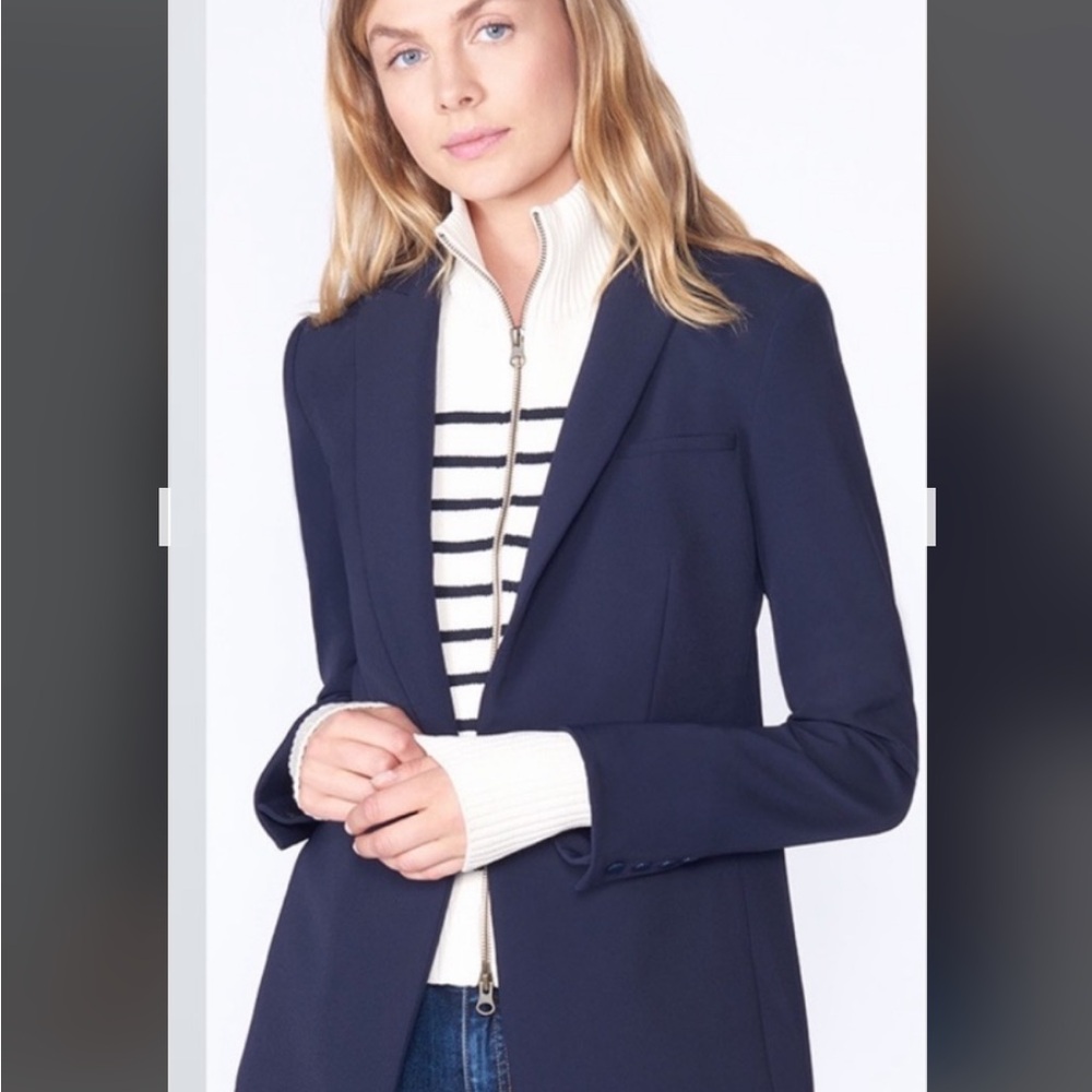 $398 Veronica Beard Tacaya nautical striped Dickey & cuffs jacket blazer insert